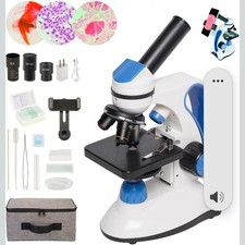 Microscope for Kids students, 40X-2000X Magnification, 3 eyepieces LED Light ...