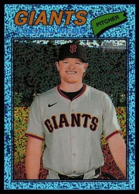 2026 Topps Heritage Light Blue Sparkle #82 Logan Webb San Francisco Giants