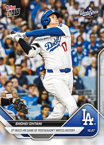 2025 Topps Now Shohei Ohtani 3rd Multi HR Postseason Base #903 Dodgers
