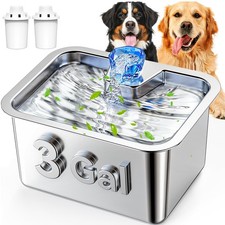 Stainless Steel Dog Water Fountain 3 Gal Extra Large for Large Dogs  Multi