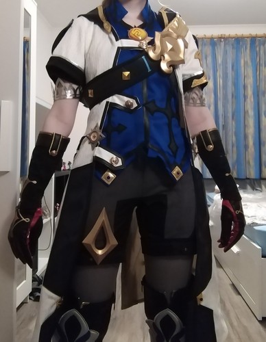 Albedo Genshin Impact SSR Cosplay Size M + Wig (Lace Front) and Shoes