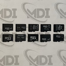 10pc  2GB Micro SD Card TF Used Tested Formatted  Phone Camera GPS