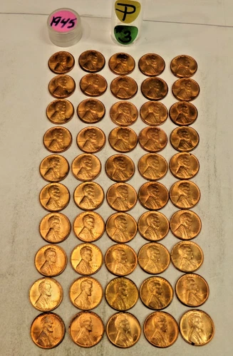 1945 Lincoln Wheat Cent  ROLL S - BU - Uncirculated