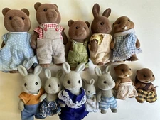 Lot of 12 Vintage 1985 Epoch Calico Critters Sylvanian Families Animal Figures