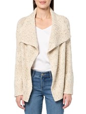 NIC ZOE Women's Texture Tweed Cardigan, Neutral Mix size XL