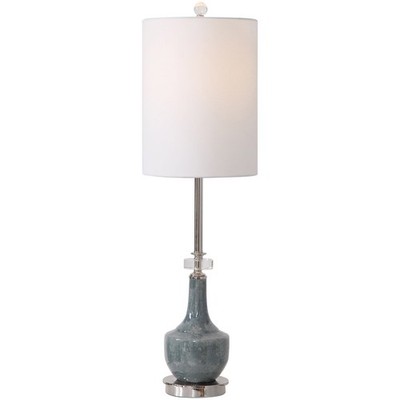 Uttermost 29698-1 Piers 33 inch 150 watt Mottled Blue Buffet Lamp Portable Light