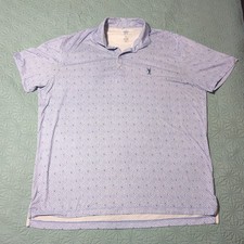johnnie O Featherweight Polo Fernando Print Mens XL UPF 50 Golf Moisture Wicking