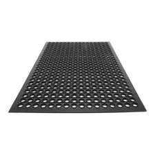 Anti-Slip Rubber Mat with Hexagon Holes for Kitchen/Bar Drainage 35" x 23"