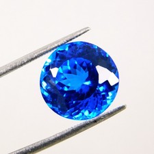 D' Block Natural Tanzanite 16.10 Ct Blue Round Cut Certified Loose Gemstone