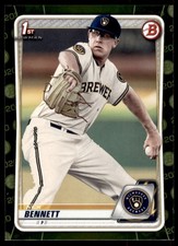 2020 Bowman Prospects Nick Bennett Milwaukee Brewers #BP-140