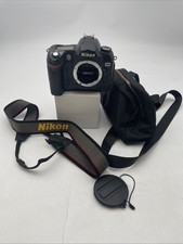 Nikon D70S 6MP Digital SLR Camera Body Only Battery Strap Case TESTED