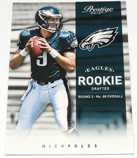Nick Foles 2012 Panini Prestige Rookie #232 Philadelphia Eagles RC Football Card. rookie card picture