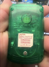 Sega Dreamcast Visual Memory Unit VMU HKT-7000 Green Memory Card Screen Damage