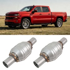 Pair Stainless Steel 2 Catalytic Converter For Chevrolet Silverado 1500 2500