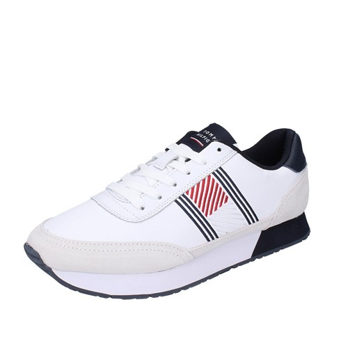 Tommy Hilfiger Runner Flag Trainers White