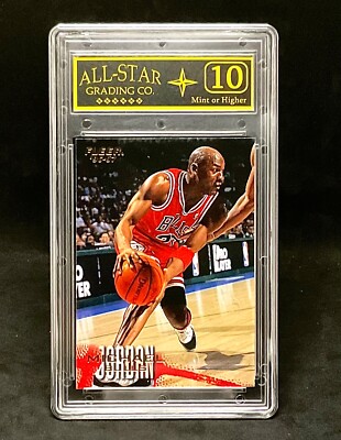 1996-97 Fleer #13 Michael Jordan Basketball Card (Graded ASG 10
