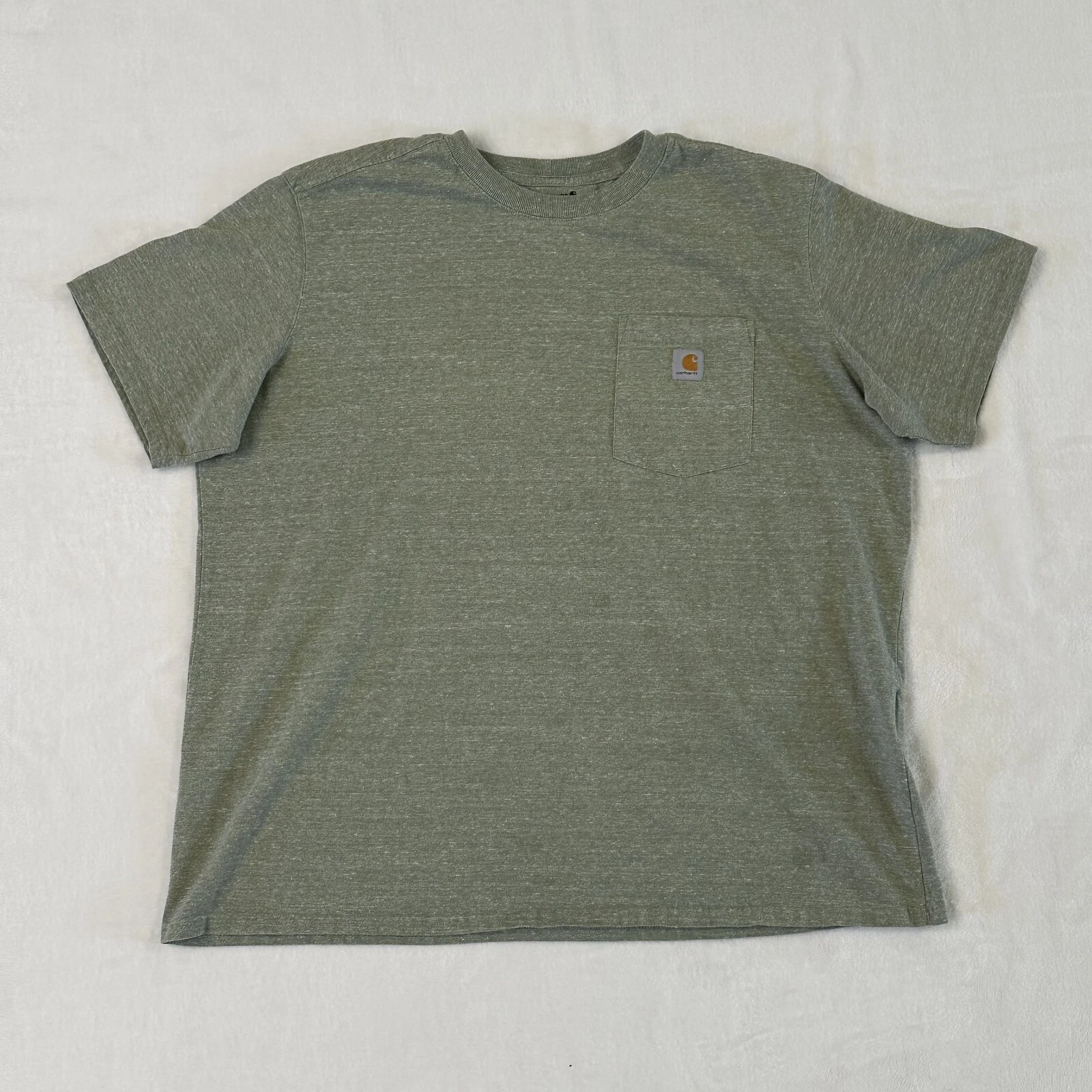 Carhartt Pocket T-Shirt tee Mens 2XL Loose Fit Cotton Short Sleeve Green