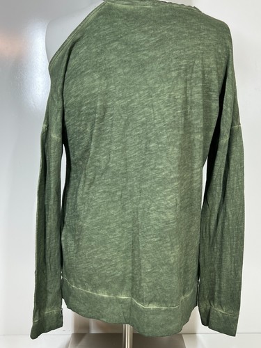 NWT 143 Story By Line Up Green Long Sleeve Off Shoulder Shirt TK5495 Womens SZ M - Picture 2 of 9