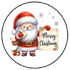 MERRY CHRISTMAS SANTA LIST ENVELOPE SEALS LABELS STICKERS PARTY FAVORS