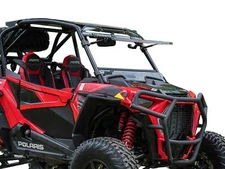 SuperATV Scratch Resistant Flip Windshield for Polaris RZR XP Turbo S (2018-21)