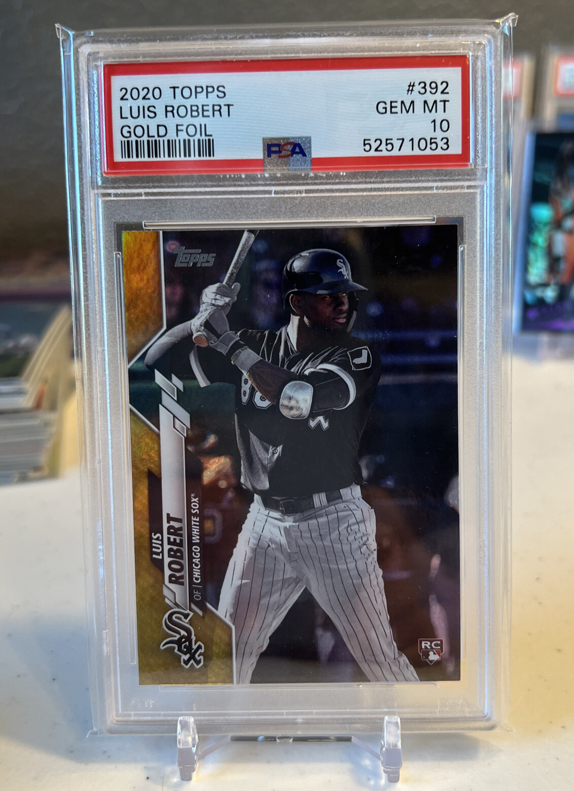 2020 Topps GOLD FOIL LUIS ROBERT RC #392 PSA 10 GEM MINT