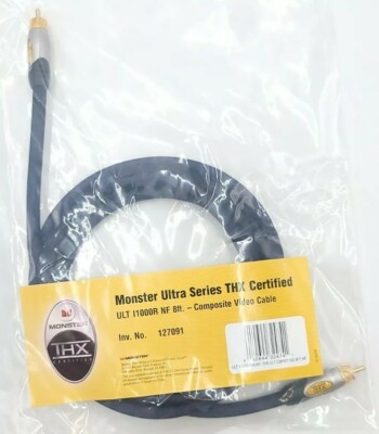 Monster Cable Thx Ultra Composite Video 1000 8ft 2.4m Model ULT I1000R CV-8 NF 8