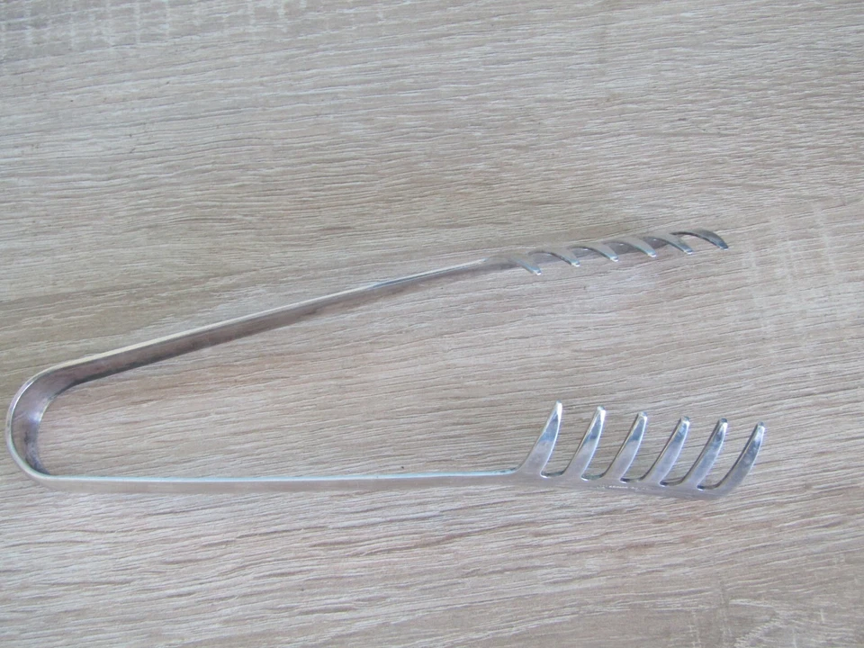 Pinzetta Di Servizio Metallo Argentato Christofle Modello Uni Spaghetti,Insalata - Immagine 3 di 4