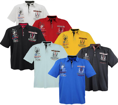 Lavecchia Übergrößen Herren kurzarm Poloshirt Baumwolle 3XL 4XL 5XL 6XL 7XL 8XL