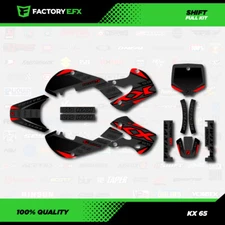 Gray & Red Shift Racing Graphics Kit fits Kawasaki 00-24 Kx65 Kx 65 Decal