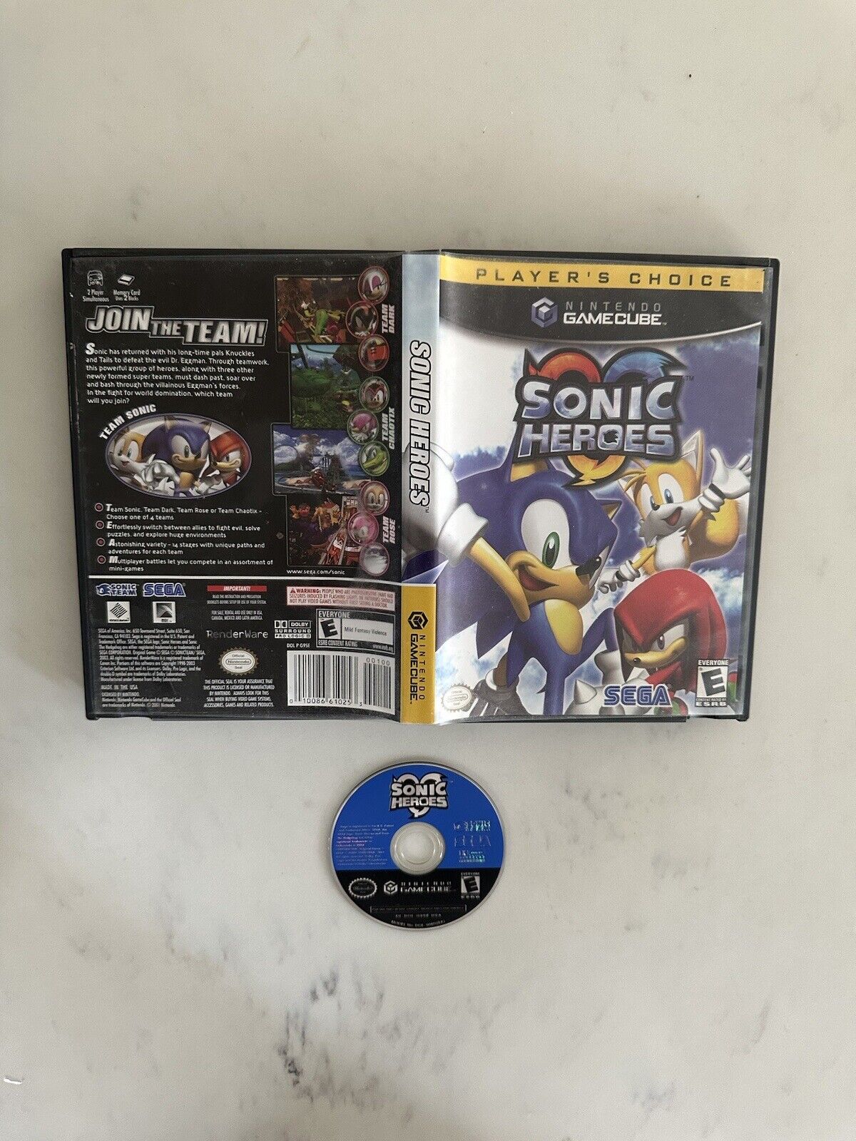 Sonic Heroes - Nintendo GameCube - Tested, Working, Complete, NICE DISC!  696554821958