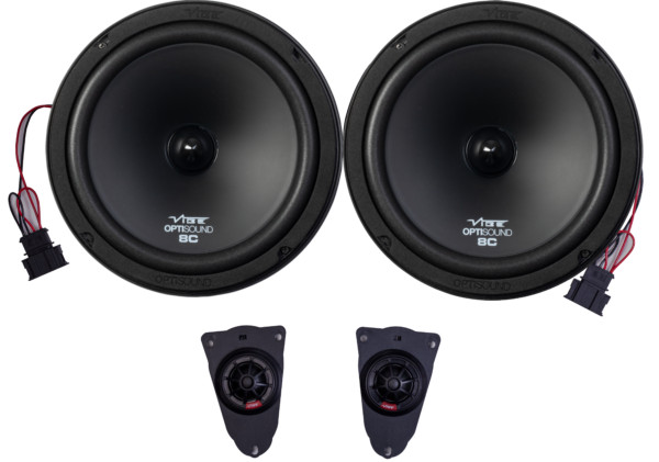 VW T5.1 Speaker upgrade Vibe Optisound Complete Component Speaker Kit 8"" VW T5.1