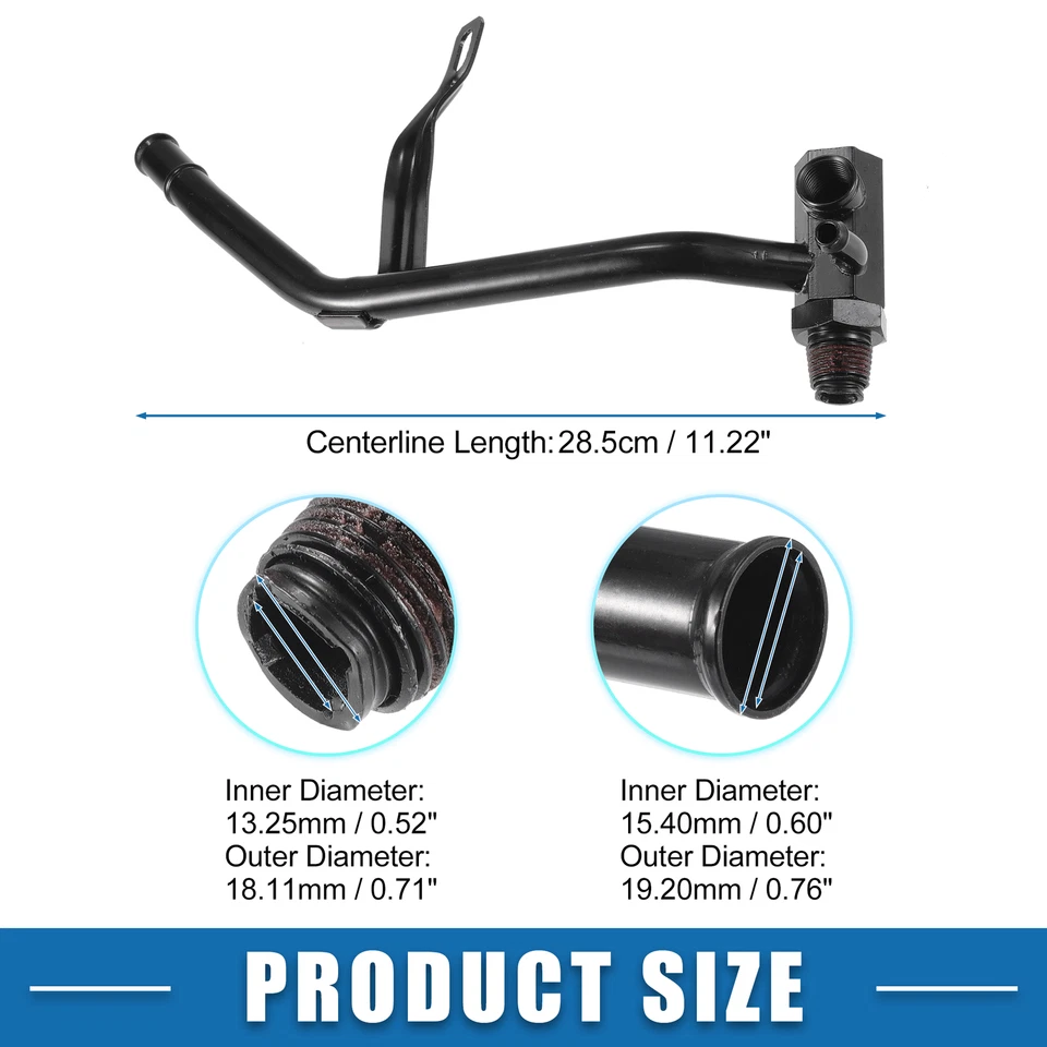 Conjunto de mangueira de aquecedor de motor No.E8TZ18B402C para Ford Bronco 1985-1994 metal preto - Imagem 4 de 4