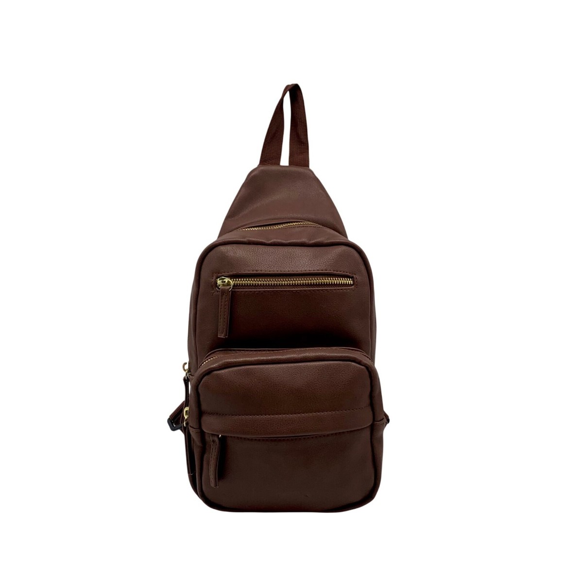 Brown Leather Sling Bag - Unbranded Unbranded distressed brown leather messenger bag crossbody  main image 2