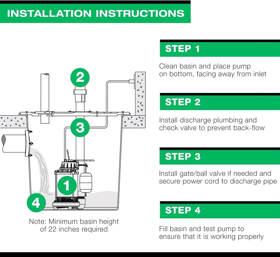Bomba de sumidero sumergible de hierro fundido y acero CDU800 1/2 HP con vertical integrada Foto 2 de 4