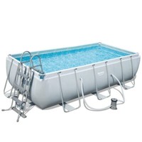 Bestway Pool Schwimmbecken Gartenpool Rechteckiger Swimming Frame Pool 6478 L