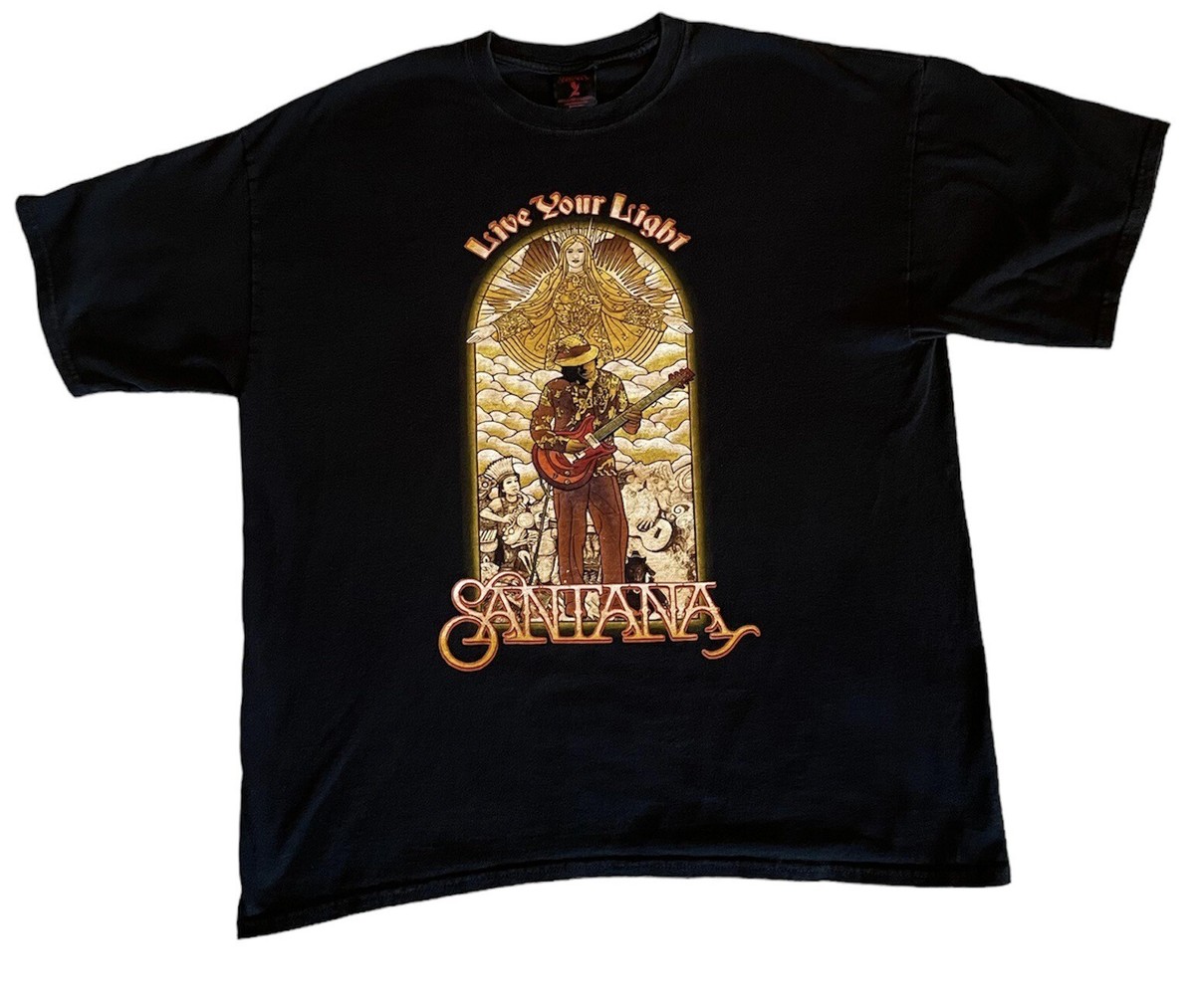 Santana 2008 World Tour Live Your Light Tshirt Size Large | eBay