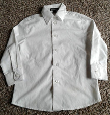 Boy 4 Long Sleeve Formal Dress Shirt White Solid George