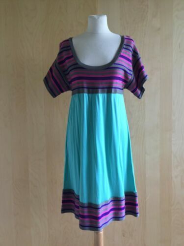 Robe Missoni Pailletée - Imprimé Zigzag Violet, Mauve, Vert - Taille 36 - Occasion Très Bon état
