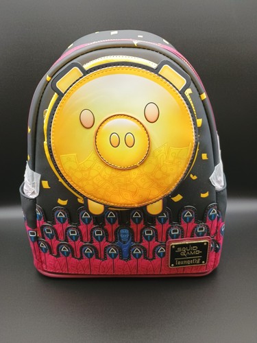 Squid Game Piggy Bank Masked Men Glow Mini Backpack 671803532793 | eBay