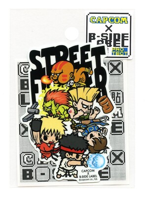 Street Fighter Cast Sticker B-Side Label Capcom Japan Exclusive Waterproof UV