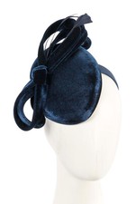 Navy velvet pillbox winter racing fascinator by Max Alexander 100 AU Seller