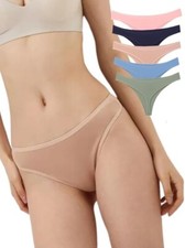 Womens Ladies Cotton Thong Size XL * 10 Pack Pairs * Low Waist Tanga Thongs