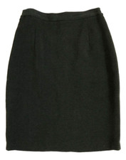 Dark Green Size 2 Women's Pencil Skirt Lined Knee Length Back Slit