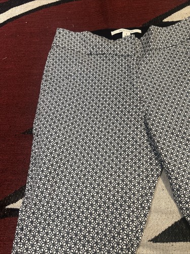 Pantalone donna chino Laura Ashley taglia 8 gamba 27 vita 30 nero bianco geometrico - Foto 3 di 14