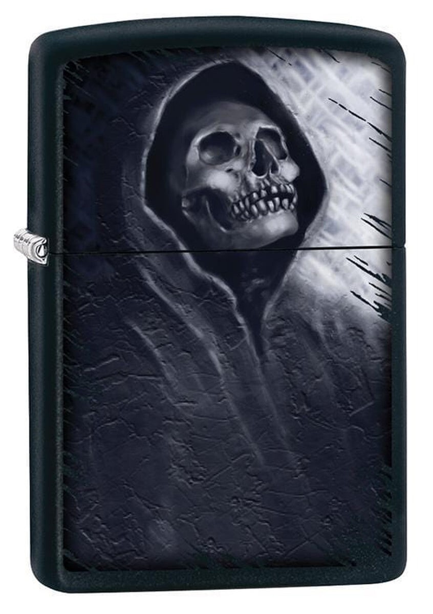 Zippo Grim Reaper Lighter, Black Matte NEW IN BOX