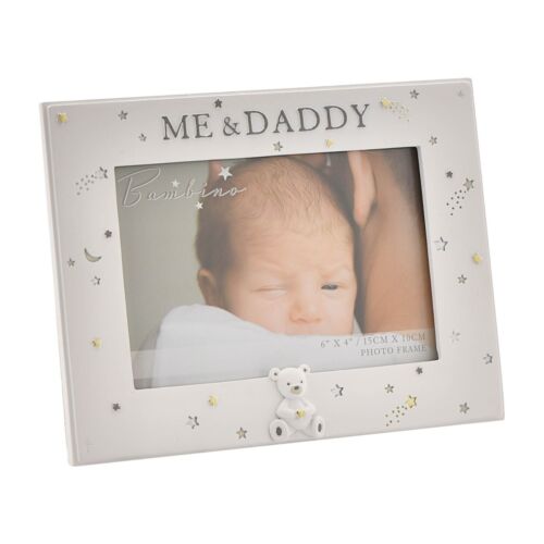 Baby Photo Frame Bambino Resin Daddy & Me Landscape Picture Newborn 6 x 4 - Picture 1 of 4