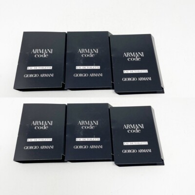 6 X Armani Code By Giorgio Armani Eau De Toilette EDT Spray Vial 0.04oz/1.2 ml