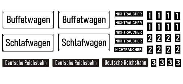 DR Deutsche Reichsbahn Buffetwagen Schlafwagen DDR Aufkleber - Spur G
