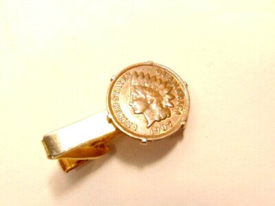 アンティーク雑貨 Indian Clip older smaller size tie clip with genuine 1907 Indian Penny | eBay