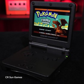 Black On Black Nintendo Game Boy Advance GBA SP IPS Screen And USB-C 